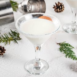 Snowflake martini with sugar rim